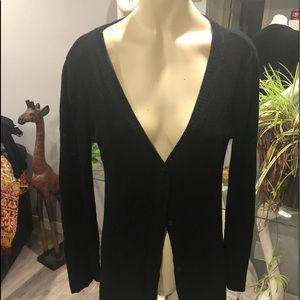 Capacino long black cardigan